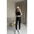 Siyah Marka Tayt Takım