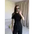 Siyah Önü Kordon Tshirt