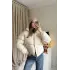 Beyaz Marka Puffer Mont
