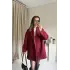 Bordo Çift Düğmeli Kaşe Premıum Ceket