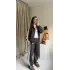 Kahve Ekose Ceket Takım