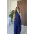 Lacivert Bubble Kumaş Şalvar Takım