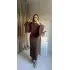 Mürdüm Massi Model Bağcıklı Elbise