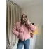 Pembe Marka Puffer Mont