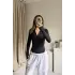 Siyah Yarım Fermuarlı Bodysuit