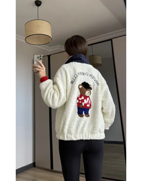 Ayıcıklı Peluş Sweatshirt