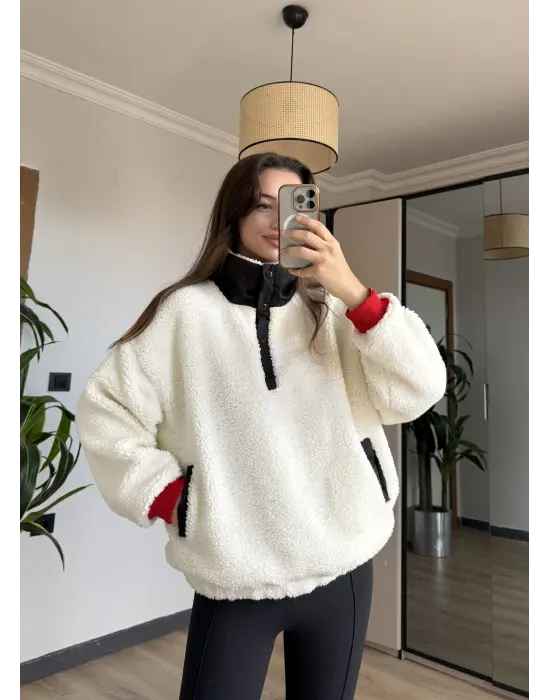 Geyikli Peluş Sweatshirt