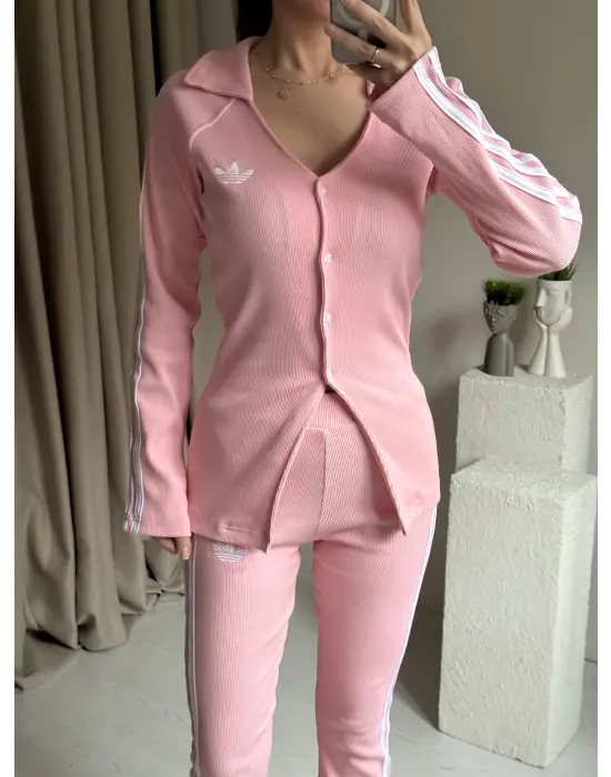 Pembe Tasarım Tayt Takım