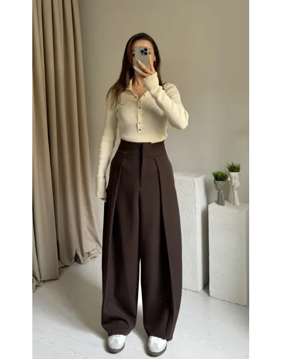 Kahve Kalın Kumaş Lux Pantolon