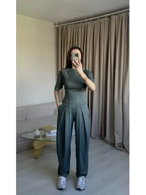 Yeşil Miya Belden Oturtmalı Takım
