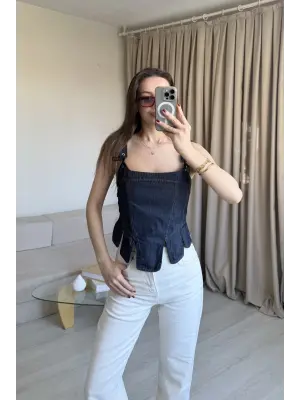Denim Korse Büstiyer