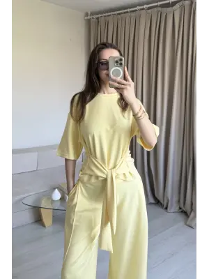 Sarı Bel Kuşaklı Modal Takım