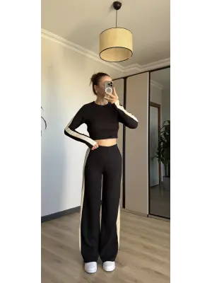 Siyah Yan Şerit Takım