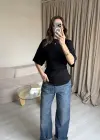 Siyah Bağlamalı Tshirt