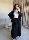 Siyah Bağlama Etek Takım