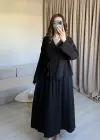 Siyah Bağlama Etek Takım
