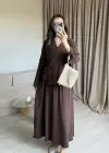 Kahve Bağlama Etek Takım