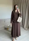 Kahve Bağlama Etek Takım