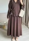 Kahve Bağlama Etek Takım