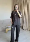 Kahve Kısa Kollu Leopar Takım