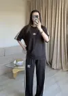 Kahve Kısa Kollu Leopar Takım