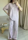 Pembe Kısa Kollu Leopar Takım