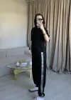 Siyah Paça Lastikli Eşofman Takımı