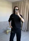 Siyah Paça Lastikli Eşofman Takımı