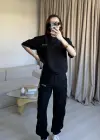 Siyah Paça Lastikli Eşofman Takımı