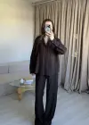 Kahve Zr Model Gömlek Takım