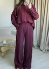 Bordo Zr Model Gömlek Takım