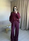 Bordo Zr Model Gömlek Takım