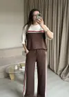 Kahve Modal Kumaş Eşofman Takım
