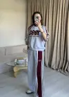 Bordo 1993 Nakışlı Eşofman Takım