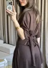 Kahve Bel Kuşaklı Modal Takım