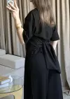 Siyah Bel Kuşaklı Modal Takım