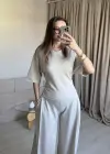 Bej Bel Kuşaklı Modal Takım