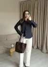 Zra Denim Fularlı Gömlek