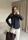 Zra Denim Fularlı Gömlek