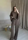 Koyu Kahve Yarasa Kol Eşofman Takım
