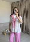 Pembe Fularlı Eşofman Takım