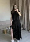 Siyah Vatkalı Modal Etek Takım