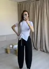 Beyaz Önü Kordon Tshirt