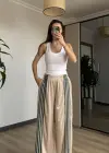 Bej/Yeşil Kadife Eşofman
