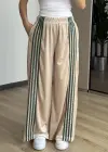 Bej/Yeşil Kadife Eşofman