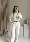 Beyaz 3 İplik Şardonlu Eşofman Takımı