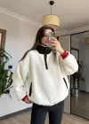 Geyikli Peluş Sweatshirt