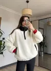 Geyikli Peluş Sweatshirt