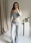 Gri Bel Katlamalı Yumoş Takım