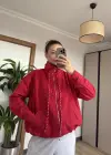 Kırmızı Dik Yaka Zra Muadil Ceket